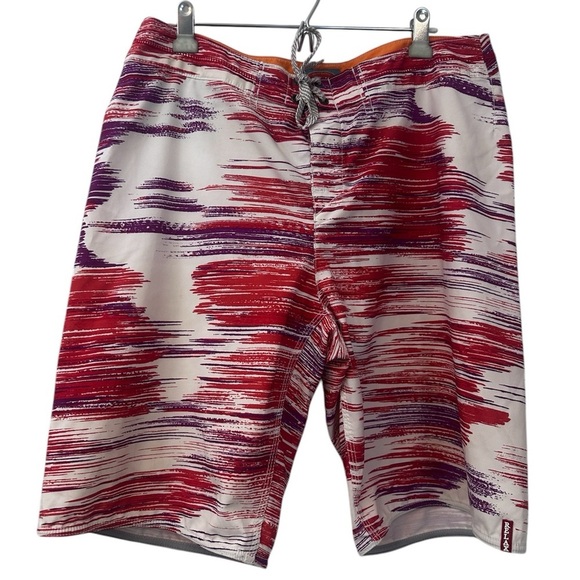 Tommy Bahama Other - Tommy Bahama Men’s 36 Swim Trunks Red Purple Abstract Board Shorts Relax Fit